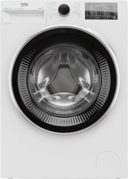 Пральна машина Beko фронтальна, 7кг, 1200, A, 50см, дисплей, інвертор, пара, білий (B3WFU47215W)