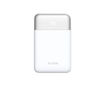 Акумулятор портативний літій-іонний Power Bank D-Link 10000мА*год 18Вт 1xUSB-A, 1xUSB-C, білий (DPP-101)
