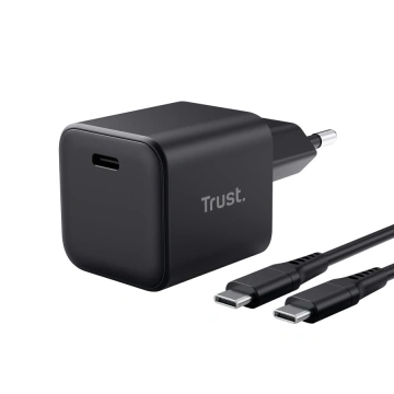 Зарядний пристрій мережевий Trust Maxo 65Вт, GaN, USB-C, PD/PPS, чорний (26046_TRUST)