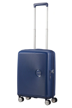 Валіза American Tourister, Soundbox, поліпропілен, мала, 55см, 35.5/41л, TSA, 4 колеса, EXP, темно-синій (32G*41001)