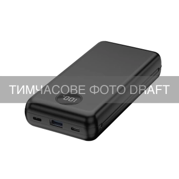 Акумулятор портативний літій-іонний Power Bank 2E 30000мА·год, 65Вт, PD, QC, чорний (2E-PB3009-BLACK)
