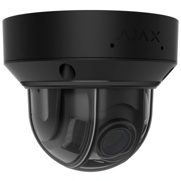 IP-камера дротова Ajax DomeCam HLVF 5 MP Black, 2.8–12 мм, PoE, True WDR, IP65, ІЧ 40 м, LED 25 м, аудіо, кут огляду 32° до 100°, чорна, 126284.214.BL1 (000063791)