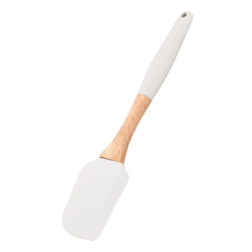 Лопатка ARDESTO Tasty Baking, 25см, силікон, дерево, сірий світлий (AR1560G)