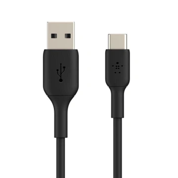 Кабель Belkin USB-A > USB-C заряджання/синхронізації 15Вт, 0.15м, PVC, чорний (CAB001BT0MBK)