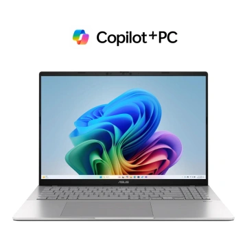 Ноутбук ASUS Vivobook S16 S3607QA-SH043W 16" WUXGA OLED, Qualcomm X X1 26 100, 16GB, F512GB, UMA, Win11, Сріблястий (90NB16C1-M002Y0)