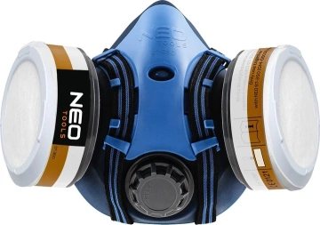 Маска захисна Neo Tools, силіконова, 2 поглинача A1P2 R (97-353)