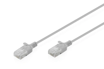 Патч-корд DIGITUS CAT 6 U-UTP Sliim, 5 м, AWG 32/7, Cu, LSZH, сірий (DK-1618-050S)