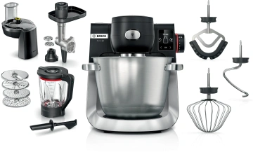 Кухонна машина Bosch 1600Вт, чаша-метал, корпус-метал/пластик, насадок-12, сірий (MUMS6ZS34)