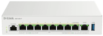 Мультисервiсний Маршрутизатор D-Link , 7x2.5GE LAN PoE, 1x2.5GE LAN/WAN PoE, 1x2.5GE WAN, 1xUSB 3.0, 120Вт (DBR-600-P)
