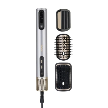 Фен-щітка Babyliss Limited Edition SilverGold, 1600Вт, 4 режими, іоніз-я, хол. обдув, кераміка, сірий (AS6555E)