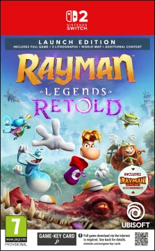 Гра консольна Switch 2 Rayman Legends Retold Launch Edition, код активації (3307216313519)