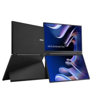 Монітор портативний Asus 2x14" ZenScreen DUO MB14FCD mHDMI, 2xUSB-C, IPS, 1920x1200, 16:10, sRGB 100%, HDR10, Sleeve (90LM0CZ1-B01N71)