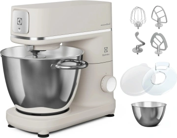 Кухонна машина Electrolux, 1200Вт, чаша-метал, корпус-метал, насадок-4, білий (E6KM1-4OWT)
