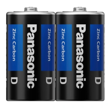 Батарейка Panasonic General Purpose вугільно-цинкова D(R20) плівка, 2 шт. (R20UPT/2S)