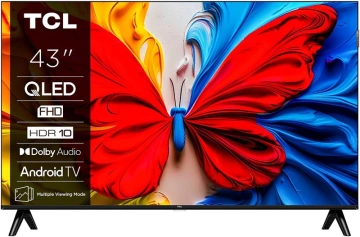 Телевізор 43" TCL QLED FHD 60Hz Smart Android TV Black (43S51K)