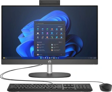 Комп'ютер персональний моноблок HP 240-G10 23.8" FHD IPS AG, Intel i5-1334U, 16GB, F512GB, UMA, WiFi, кл+м, 3р, DOS, чорний (A54ZQET)