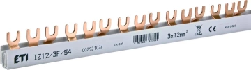 Шина живлення ETI, IZ 12/3F/54 (12 мм?, 3P, 1м, Fork, 54mod.) (2921024)