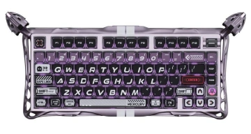 Клавіатура магнітна GravaStar Mercury V75 Pro 80keys, GravaStar x Gateron Jade Gaming, USB-A, 8k, RGB, Iron Purple (GSV75PRO_PL)