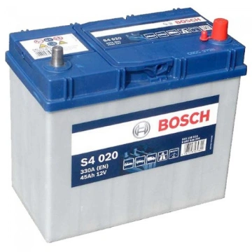 Акумулятор Bosch S4 12В 45А·год 330А R+ тонкий конус (JIS Asia) (0 092 S40 200) (0092S40200)