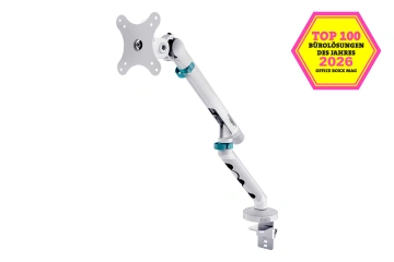 Кріплення DIGITUS Monitor Clamp, до 35"/10кг, з нахилом, поворотом, біле (DA-90470)