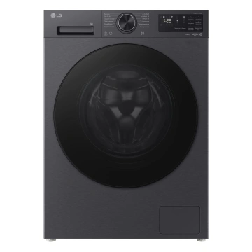 Стиральная машина LG фронтальная, 8кг, 1200, A, 48см, дисплей, пар, инвертор, чорний матовий (F2X5PS5M)