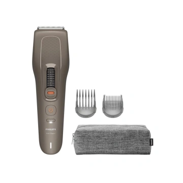 Машинка для стриження Philips Series 5000, акум., роторний мотор, насадок-2, кейс, сталь, коричневий (HC5722/15)