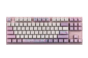 Клавіатура механічна Varmilo VEM87 Dreams On Board 87Key, EC V2 Rose, USB-A, EN, White Led, рожевий (A33A030B0A3A17A028)