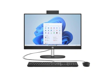 Комп'ютер персональний моноблок HP All-in-One 23.8" FHD IPS AG, Intel U5-125U, 16GB, F512GB, UMA, WiFi, кл+м, DOS, чорний (AE0P6EA)
