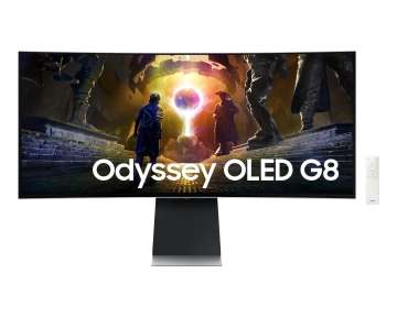 Монітор Samsung 34" Odyssey OLED G85S HDMI, DP, USB, Bluetooth, MM, OLED, 3440x1440, 0.3ms, HAS, FreeSync Premium Pro, CURVED (LS34DG852SZXUA)
