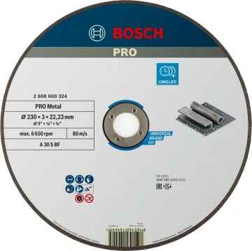 Диск відрізний Bosch Professional для металу 180x3x22.23мм (2.608.603.167)
