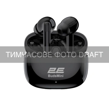 Навушники TWS 2E BudsMini, BT 6.0, IPX4, SBC, Touch control, Mic, чорний (2E-EBTWBMBK)