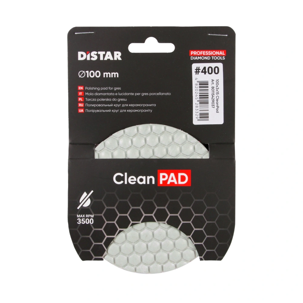 Круги алмазні полірувальні Круг 100x3x15 CleanPad #400 (80115429037)