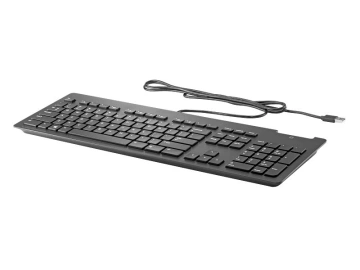 Клавіатура мембранна HP Slim v2 SmartCard, USB-A, EN/UK, чорний (A71J9AA)