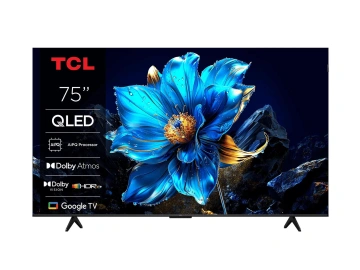 Телевізор 75" TCL QLED 4K 60Hz Smart Google TV Black (75P71K)