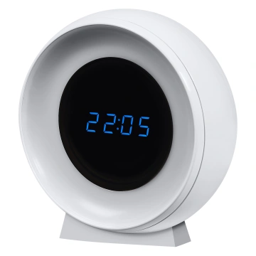 Світильник нічник з акумулятором OSRAM NIGHTLUX CLOCK 0.3Вт 3000/4000/6500К 5Лм 1000мА•год годинник USB-A > microUSB білий (4099854530838)