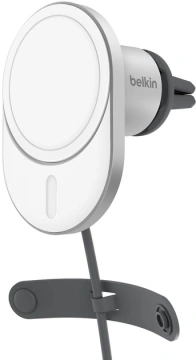 Автомобільний тримач смартфона Belkin Qi2 з бездротовою зарядкою (дефлектор) (WIC008BTGR-NCV2)
