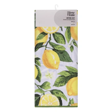 Килимок для сушіння посуду ARDESTO Sicilian lemons 38x51см, 100% поліестер, зелений (ART17LM)