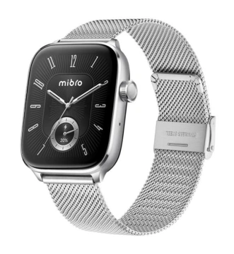 Смарт-годинник Mibro Fit 44мм, 1.75", 390x450, AMOLED, BT 5.3, GPS, 5 ATM, сріблястий (XPAW027S)