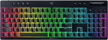 Клавіатура механічна BlackWidow V4 Low-profile HyperSpeed, 104key, Yellow Switch, USB-A/WL/BT, EN, RGB, чорний (RZ03-05271500-R3M1)