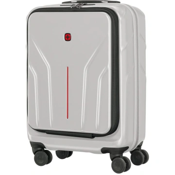 Валіза Wenger Amplix Hardside Carry-On, мала, з відсіком для н/б 16", полікарбонат, TSA, 4 колеса, розширення, USB, сріблястий (653324)