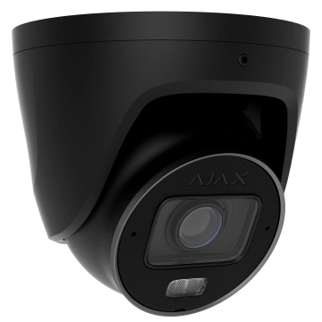 IP-камера дротова Ajax TurretCam HLVF 5 MP Black, 2.8–12 мм, PoE, True WDR, IP67, ІЧ 60 м, LED 40 м, аудіо, кут огляду 31° до 111°, вулична, чорна, 126280.197.BL1 (000063795)