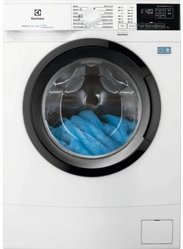 Пральна машина Electrolux фронтальна, 6кг, 1200, A, 41см, дисплей, інвертор, білий (EWS6426BU)