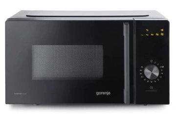 Мікрохвильова піч Gorenje, 20л, мех. керув., 700Вт, гриль, інвертор, чорний (MO20E1B15)