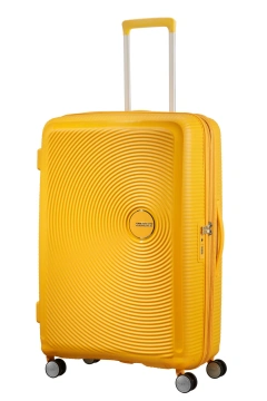 Валіза American Tourister, Soundbox, поліпропілен, велика, 77см, 97/110л, TSA, 4 колеса, EXP, жовтий (32G*06003)