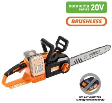 Пила ланцюгова акумуляторна SEQUOIA 40В(20В+20В) шина 40см 3/8" 25м/с 3.9кг без АКБ та ЗП (SBC4016BS)