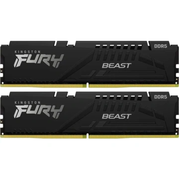 Пам'ять ПК Kingston DDR5 128GB KIT (64GBx2) 5600 FURY Beast (KF556C40BBK2-128)