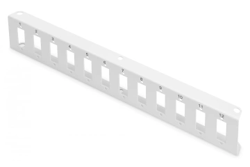 Адаптерна пластина DIGITUS, для волоконно-оптичного Unibox, 12x SC Duplex, LC Quad, настінний монтаж, середня, сіра (DN-96802M-2)