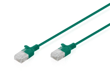 Патч-корд DIGITUS CAT 6 U-UTP Sliim, 1 м, AWG 32/7, Cu, LSZH, зелений (DK-1618-010S-G)