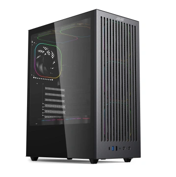Корпус 2E GAMING Vector V8111B без БЖ, 1xUSB3.0, 1х USB 2.0, 1xUSB Type-C, 4x120мм ARGB, VGA 325мм, LCS ready, контролер з пультом, TG Side Panel, ATX, чорний (2E-V8111B)