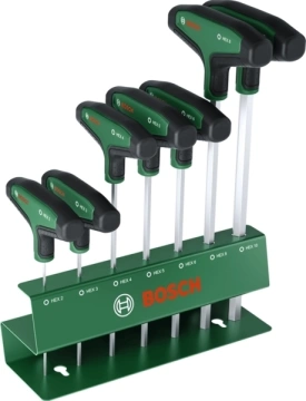 Викрутки шестигранні Bosch HEX 2-10мм Т-подібне руків'я набір 7шт (1.600.A03.9J1)